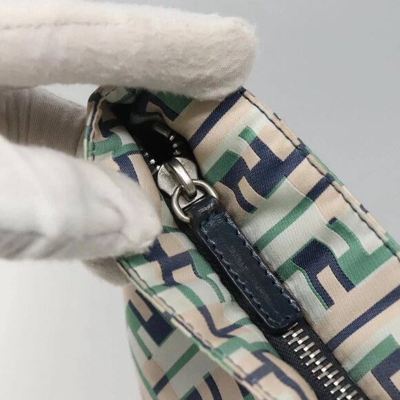 FENDI Zucca Canvas Tote Bag Green Silver Auth - Picture 9 of 16